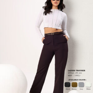 Women's High-Rise Straight Leg Formal Trousers
