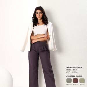 Women's High-Rise Cut-Out Waist Wide Leg Tailored Trousers
