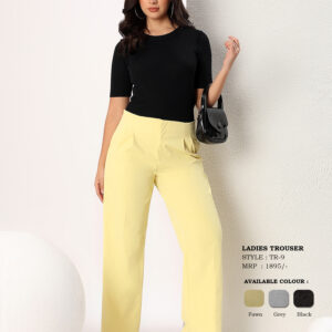 Women's High-Rise Straight Fit Tailored Formal Trousers