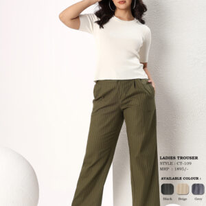 Women's High-Rise Wide Leg Pinstripe Trousers
