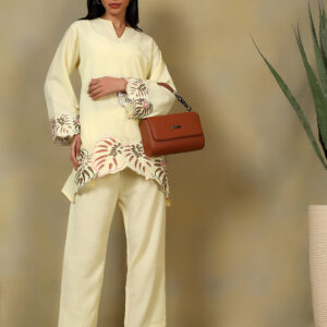 Women's Embroidered Scallop Hem Co-Ord Set