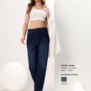 Women's High-Rise Straight Fit Premium Denim Jeans